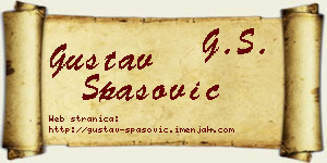Gustav Spasović vizit kartica